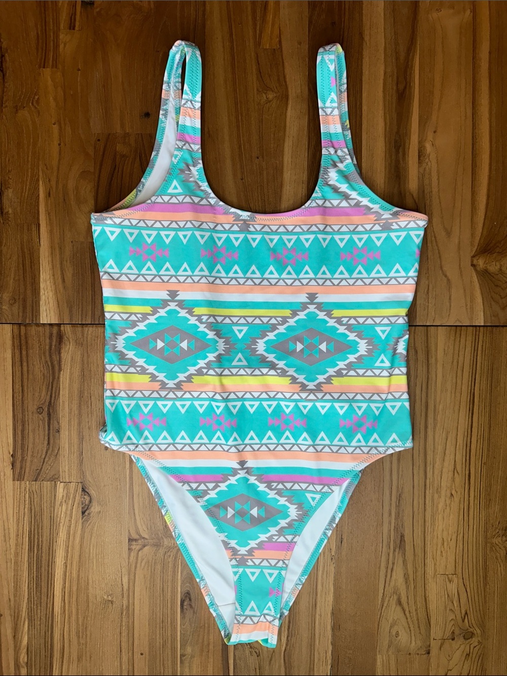 Chubbies Pastel Aztec One-Piece Swimsuit – Size Medium